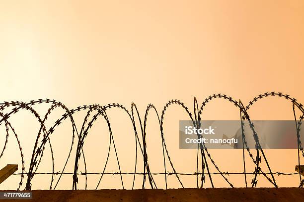 Valla De Hoja Foto de stock y más banco de imágenes de Acero - Acero, Afilado, Alambre