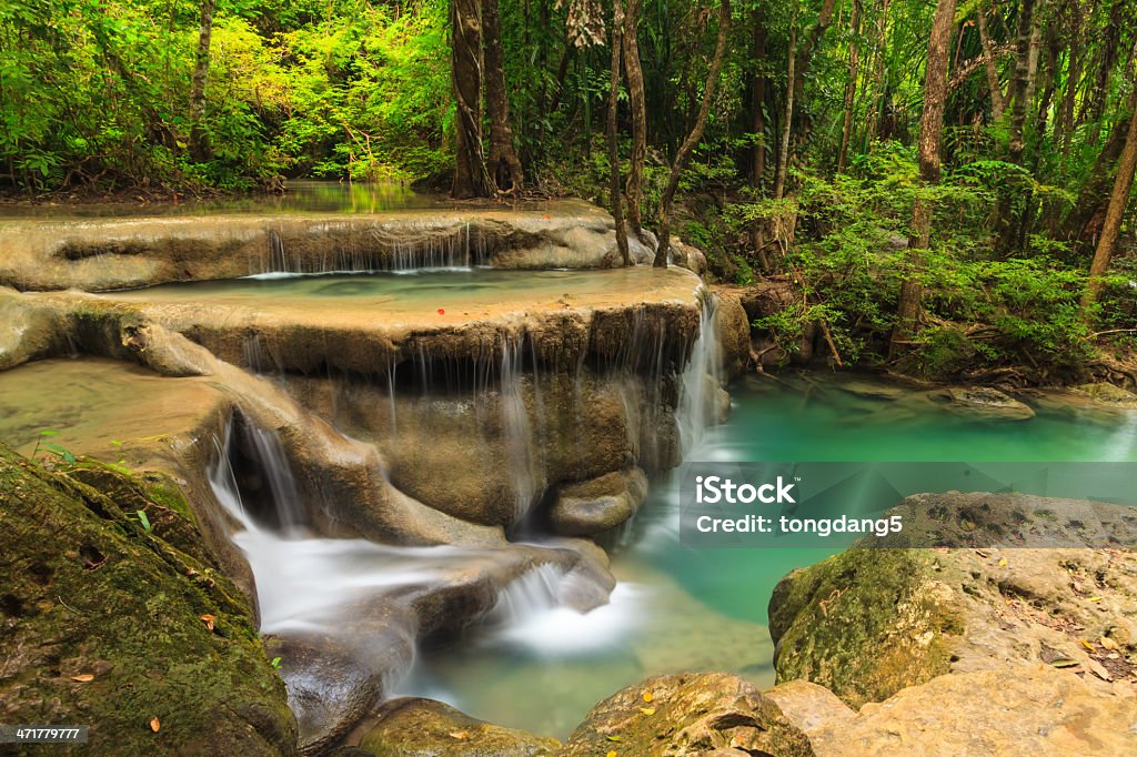Cascadas de Erawan nivel 5. - Foto de stock de Bosque libre de derechos