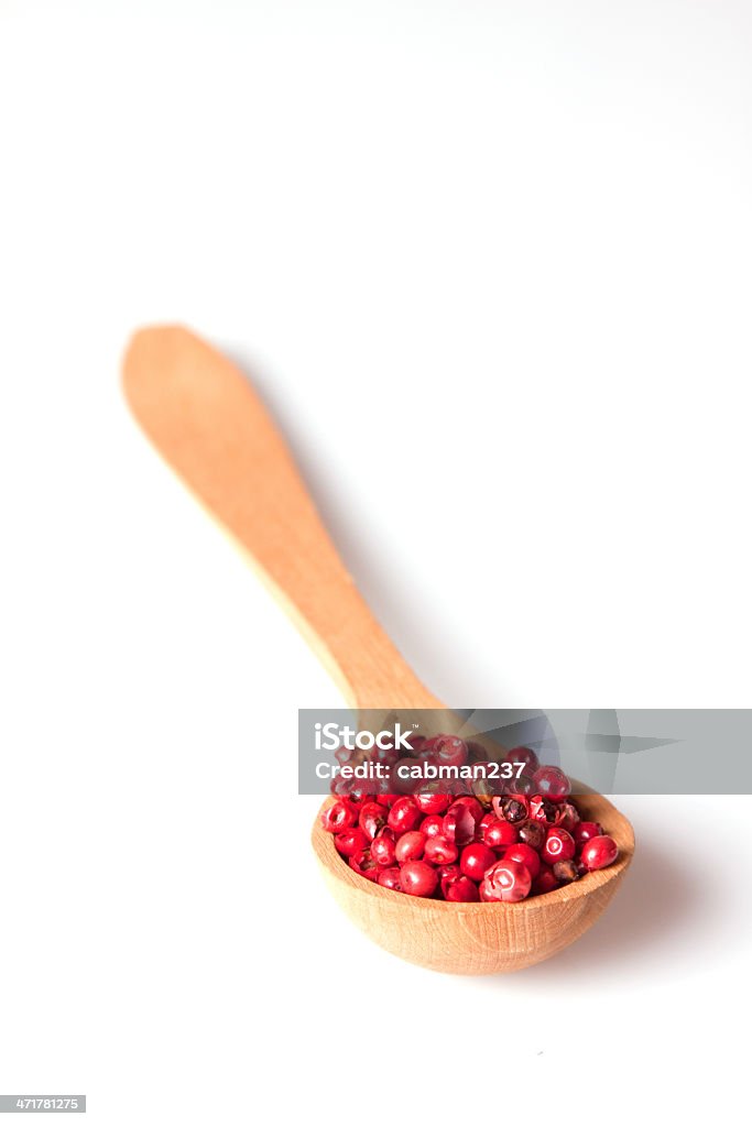 Grãos de pimenta rosa - Foto de stock de Branco royalty-free