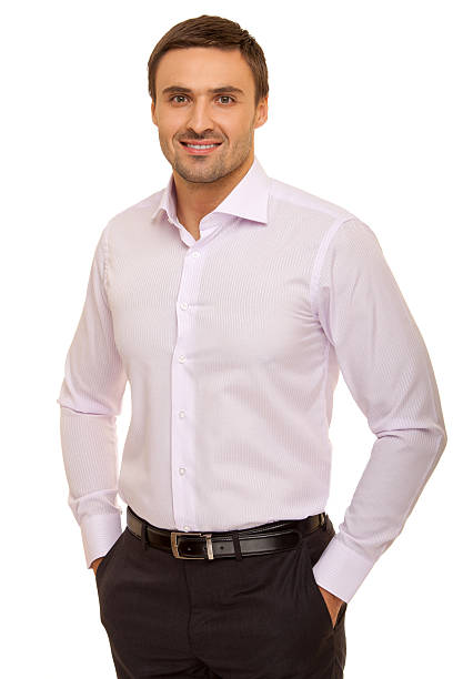 istock Well-dressed man. Charismatic businessman standing on white background 471781448