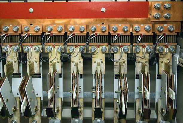 istock Group of high-voltage disconnectors 471781690
