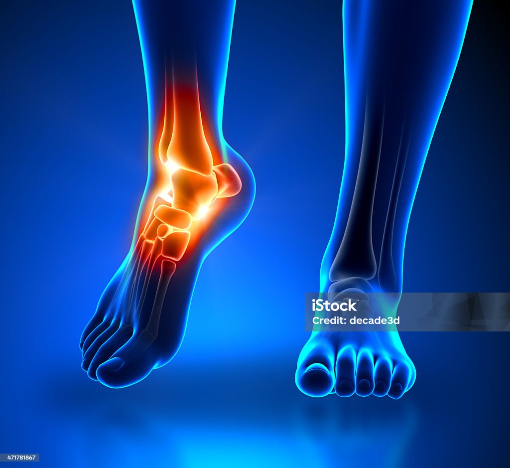 Painful Knee Close-up Ankle Stock Photo