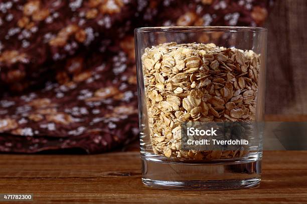 Oatmeal In Glass Stock Photo - Download Image Now - 2015, Baked Pastry Item, Bakery