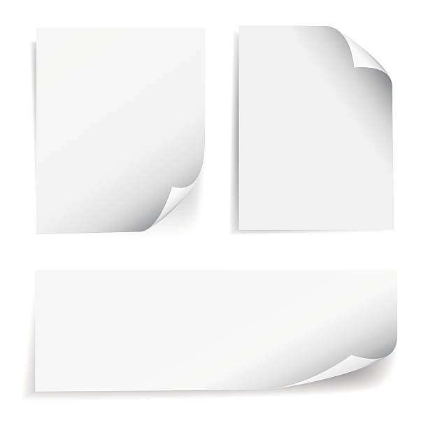 leeren blatt papier seite entspannen sie sich - paper page turning folded stock-grafiken, -clipart, -cartoons und -symbole