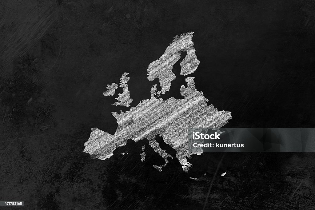 Europa atraída en una pizarra - Foto de stock de Anuncio libre de derechos