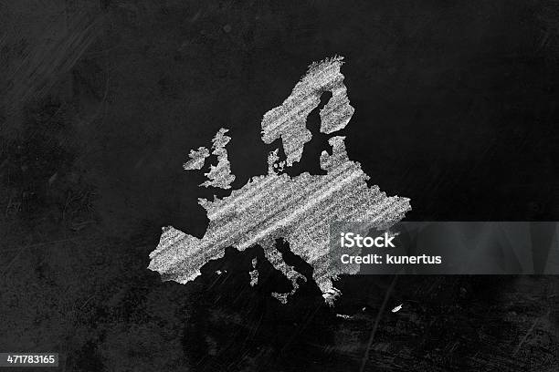 Europa Atraída En Una Pizarra Foto de stock y más banco de imágenes de Anuncio - Anuncio, Color negro, Con textura