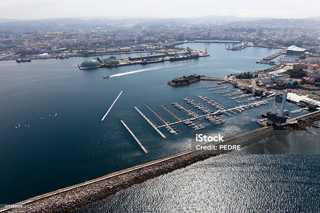 Vue aérienne de la Corogne - Photo de La Coruña libre de droits