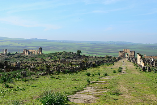 Volubilis - ruins of historical city from age of roman empire