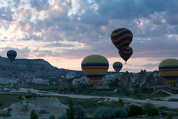 istock Hot air balloons rise over Cappadocia, Turkey 471784577