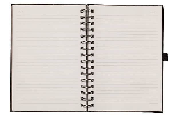 blank personel organizer notepad with clipping path stock photo