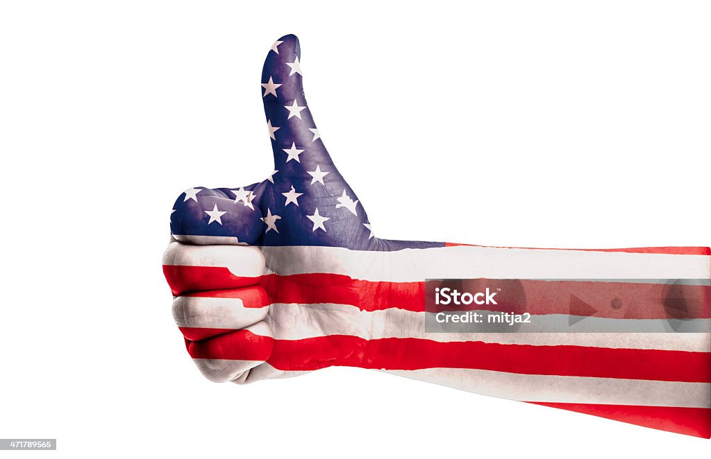 EUA polegar para cima - Foto de stock de Apoio royalty-free