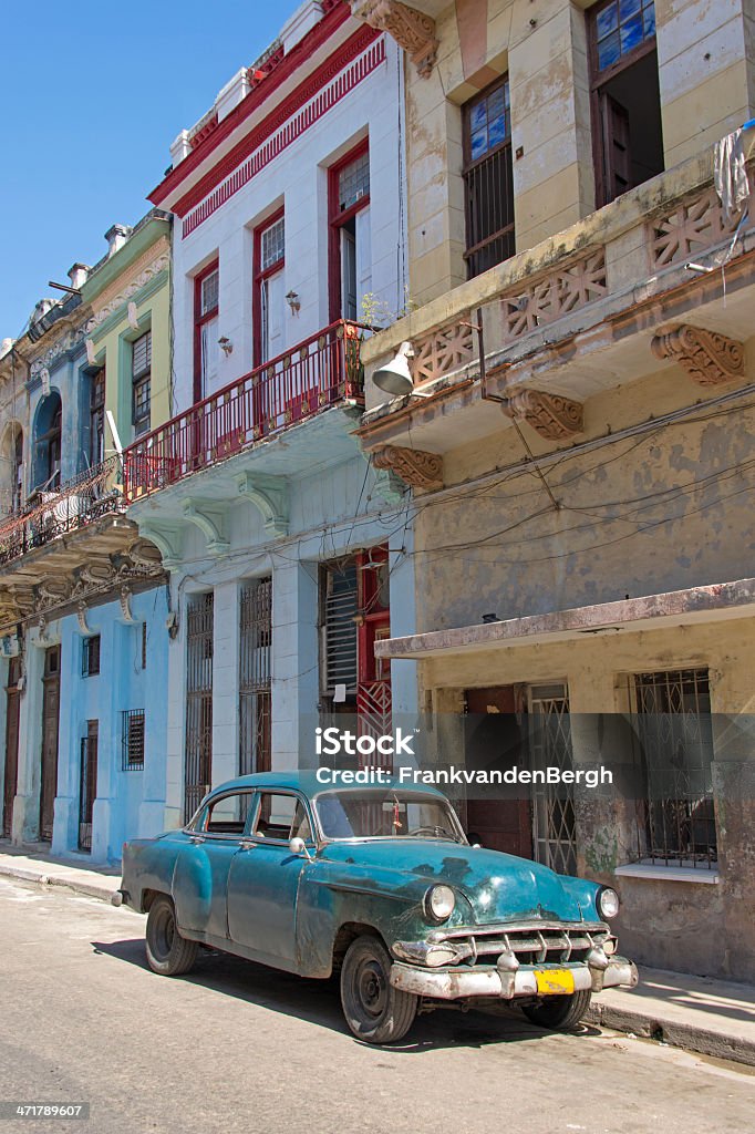 Blue Vintage Car - Lizenzfrei 1950-1959 Stock-Foto