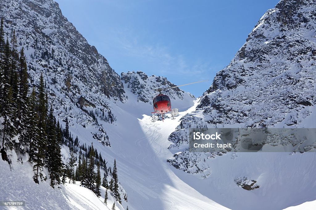 Heliskiing no Monashees Colúmbia Britânica - Royalty-free Esqui com Helicóptero Foto de stock