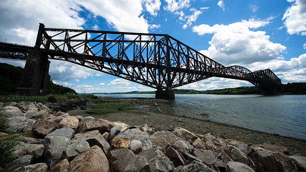 istock Historic Suspension Bridge, Quebec City, Canada, Saint-Laurent River 471790351