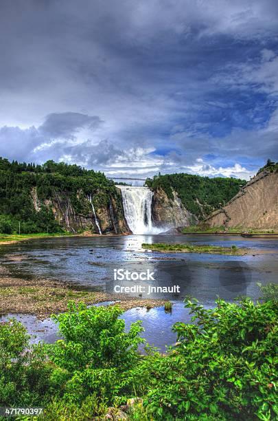 Hdr Montmorency Falls Quebec City Canada Waterfall Stock Photo - Download Image Now