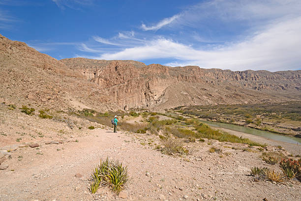 Hiker Enjoying the Desert View