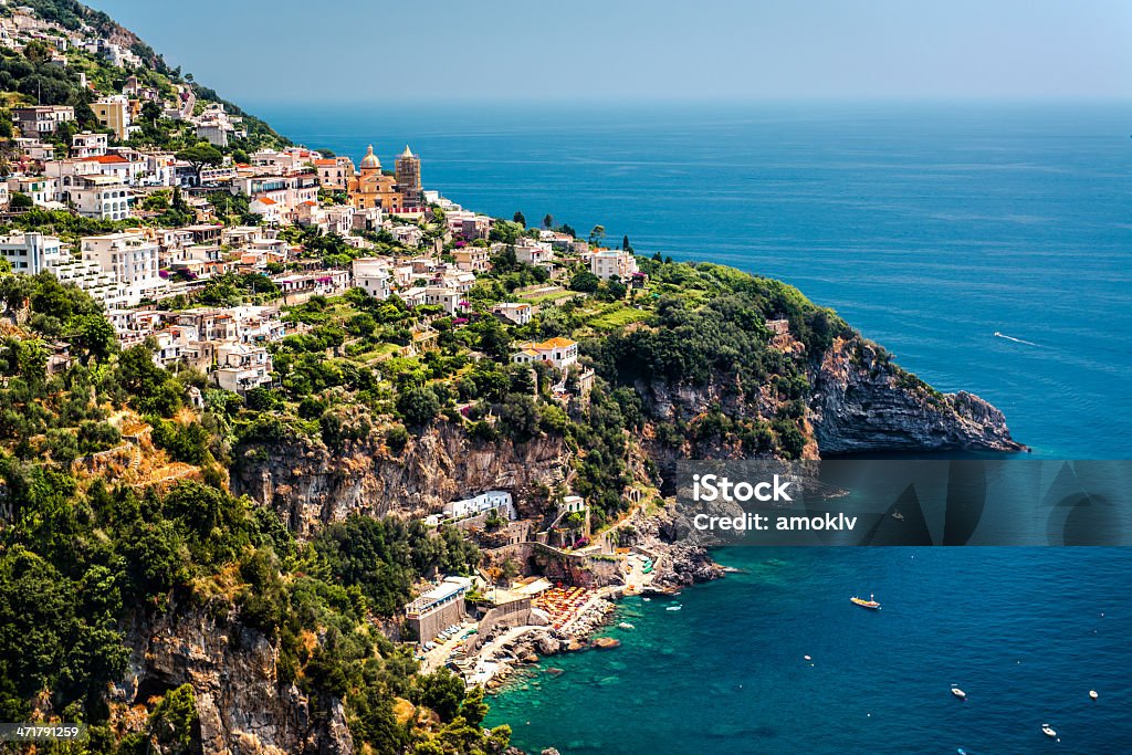 View of Praiano. Italy View of Praiano. Praiano is a town and comune of the province of Salerno of southwest Italy. Praiano Stock Photo