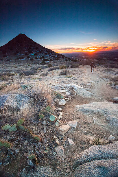 istock mountain biking sunset landscape 471794611