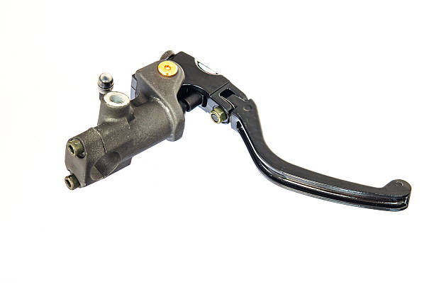 istock Black motorcycle lever isolated on white 471795778