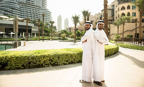istock arabic sheik portrait standing on the city 471799102
