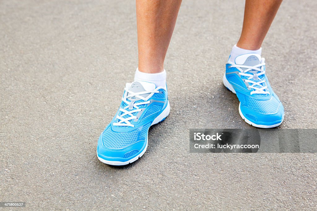 Nahaufnahme der Läufer-Schuh-Konzept-running. - Lizenzfrei Aktiver Lebensstil Stock-Foto