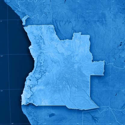 Angola Cabinda Topographic Mapa photo