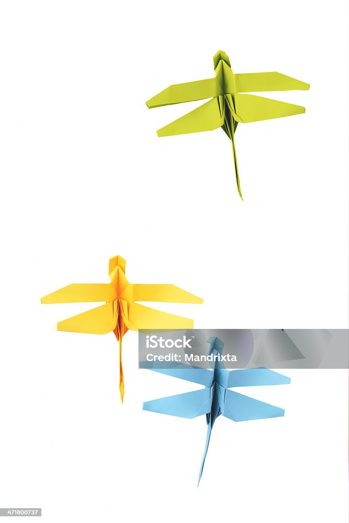 Papel Origami dragonflies - Foto de stock de Origami libre de derechos
