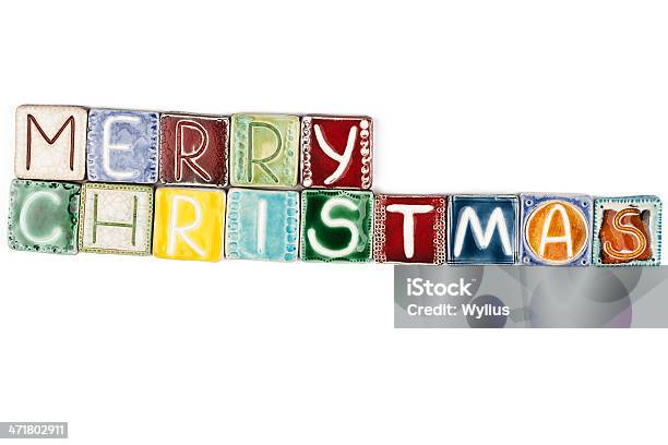 Words Merry Christmas Stock Photo - Download Image Now - Alphabet, Art, Art And Craft