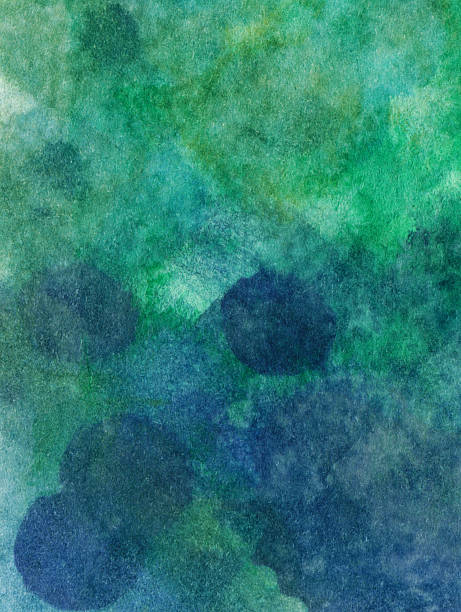 istock Vertical hand painted watercolor and ink textured background 471804250