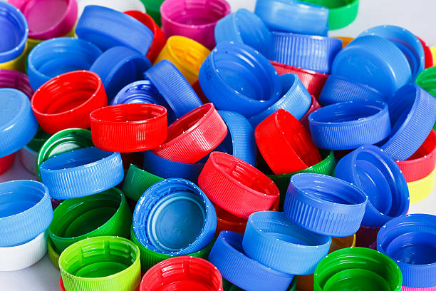 istock Colorful plastic bottle screw caps 471805421