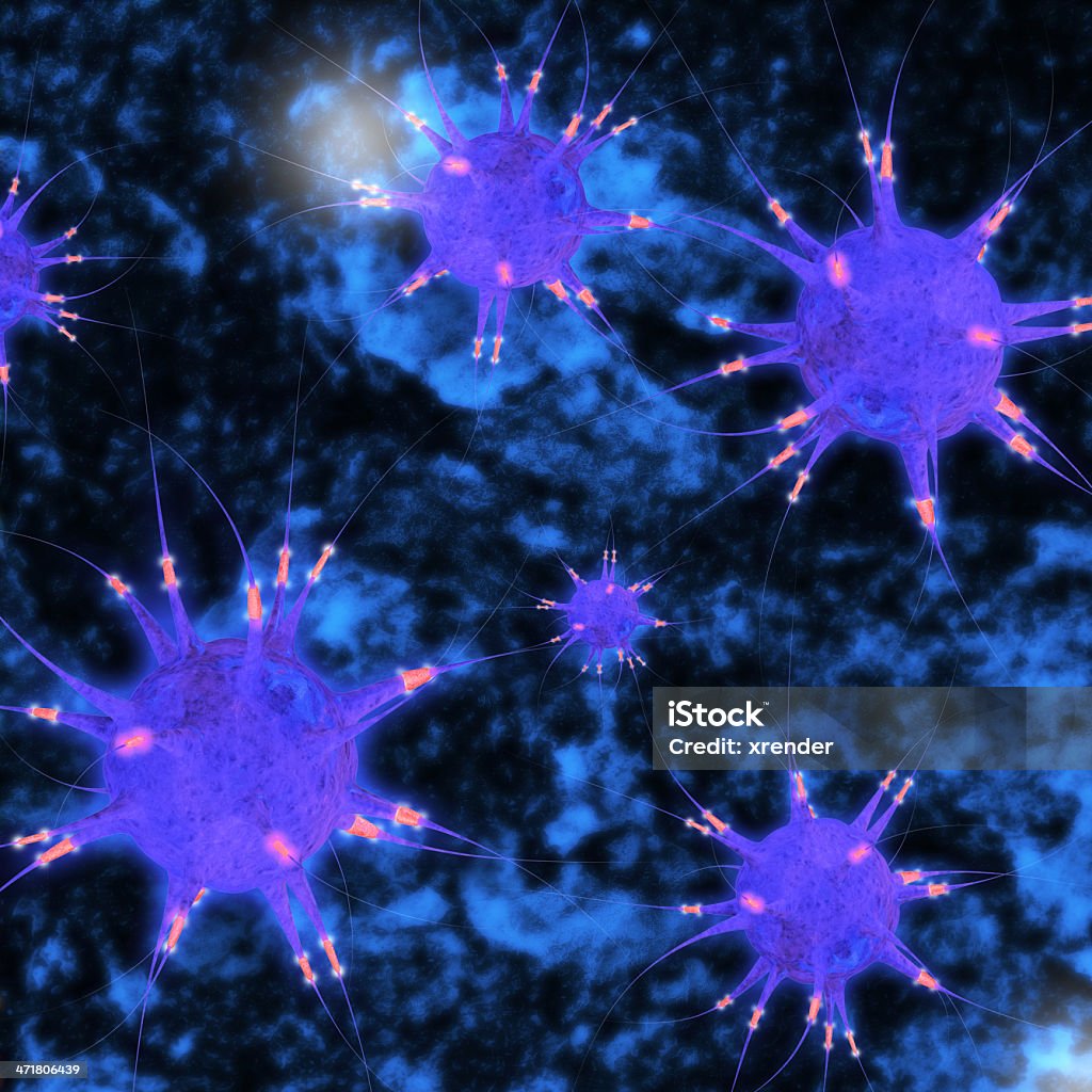 Neurons - 3d rendered illustration Adult Stock Photo