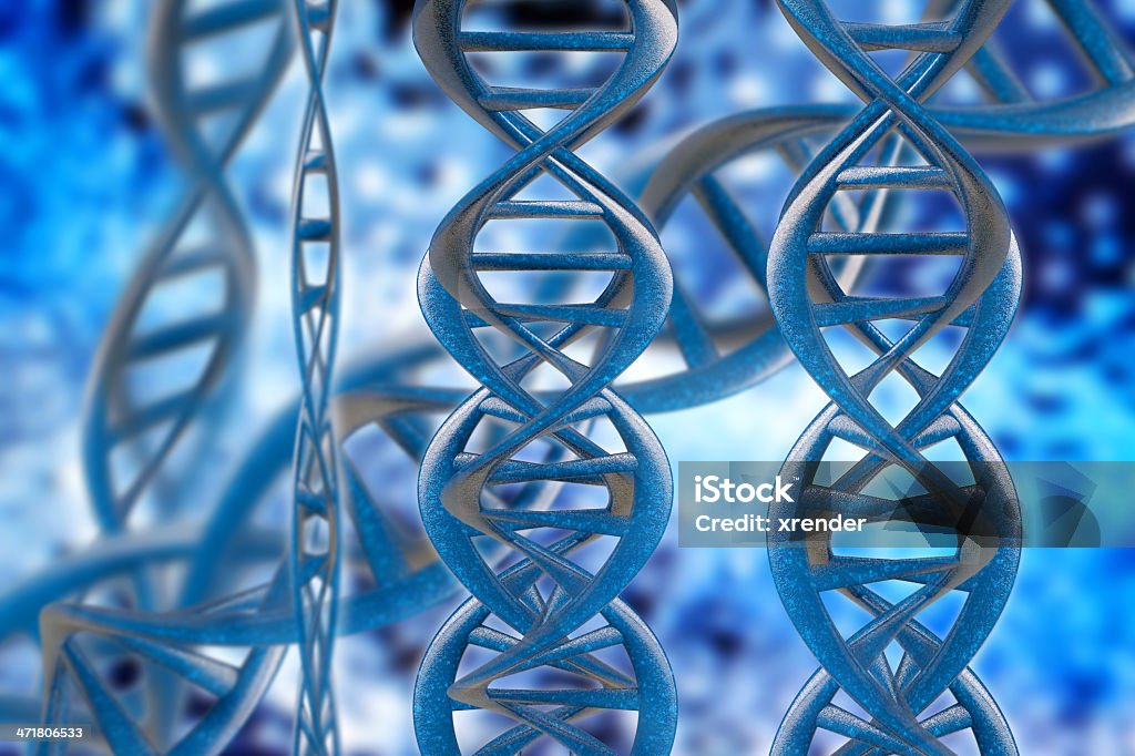 ADN-ilustración 3d prestado filamentos - Foto de stock de ADN libre de derechos