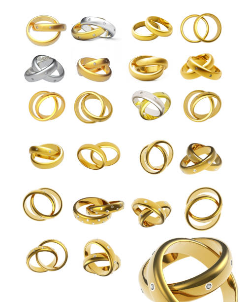 istock Gold Wedding Ring with diamond. Holiday symbol 471806655
