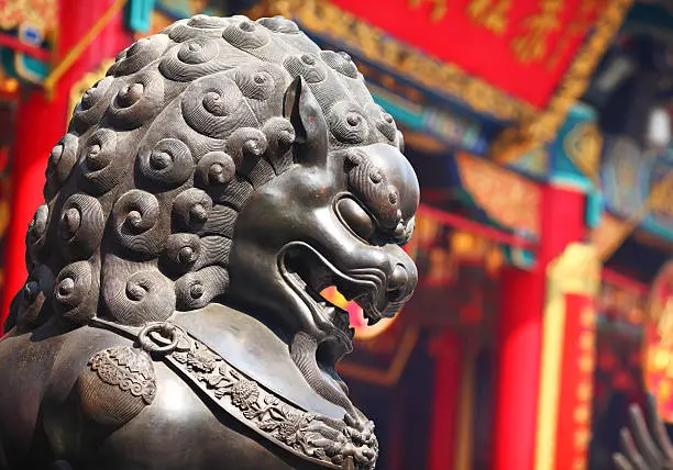 Photo of chinese lion statue