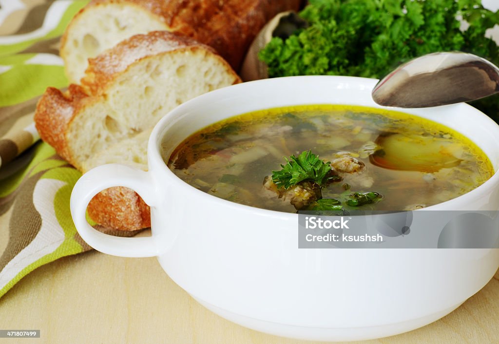 ミートスープ、夕食をお休み - キッチンのロイヤリティフリーストックフォト