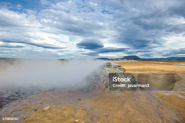 Hverarondor Hverir Hot Springs Исландия — стоковые фотографии и другие картинки Fumarole - Fumarole, Без людей, Вулкан