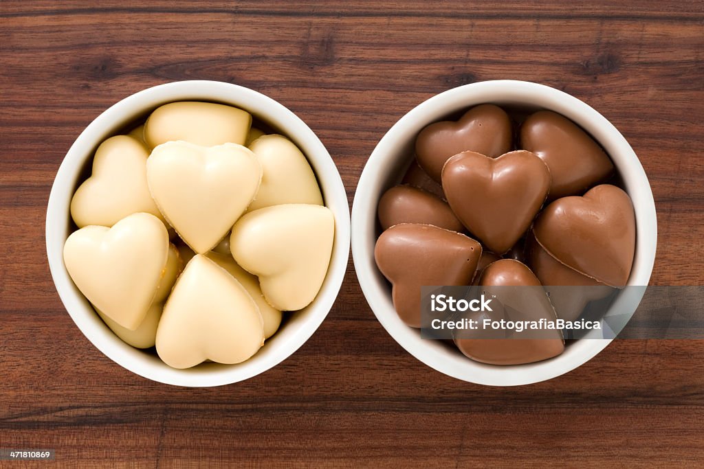 Corações de Chocolate - Foto de stock de Alimentação Não-saudável royalty-free