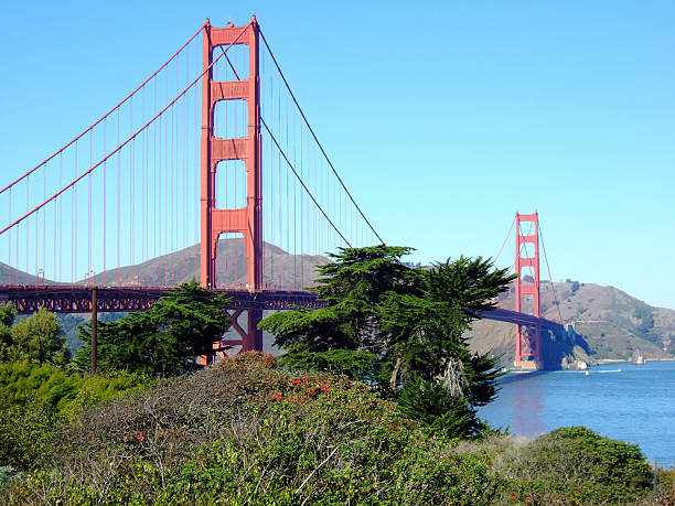 サンフランシスコのゴールデンゲートブリッジ - golden gate bridge bridge large san francisco county ストックフォトと画像