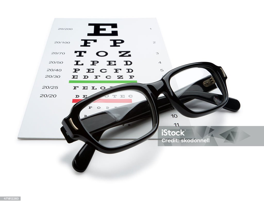Quadro de Teste de Visão e Óculos de leitura - Royalty-free Figura para recortar Foto de stock
