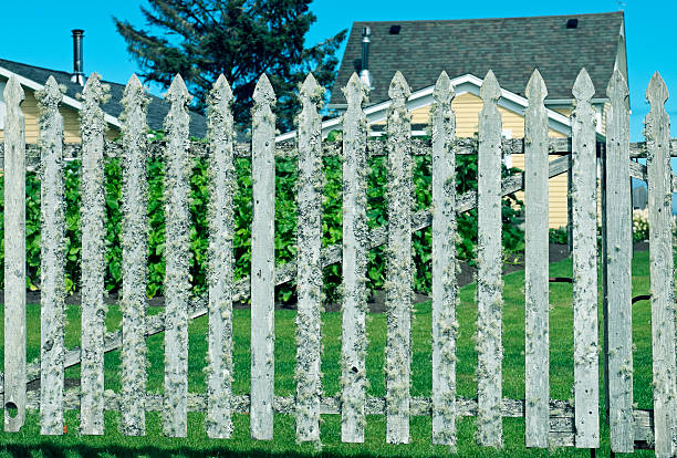 istock Old fence and historic home in Washington state 471812301
