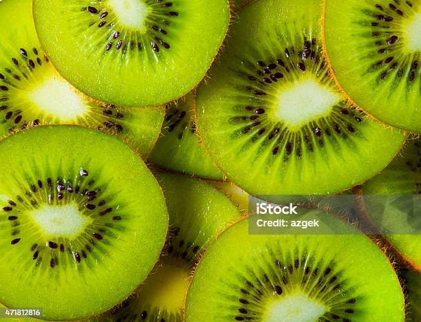 Kiwi Sfondo - Fotografie stock e altre immagini di Frutto Kiwi - Frutto Kiwi, Frutta, Macrofotografia