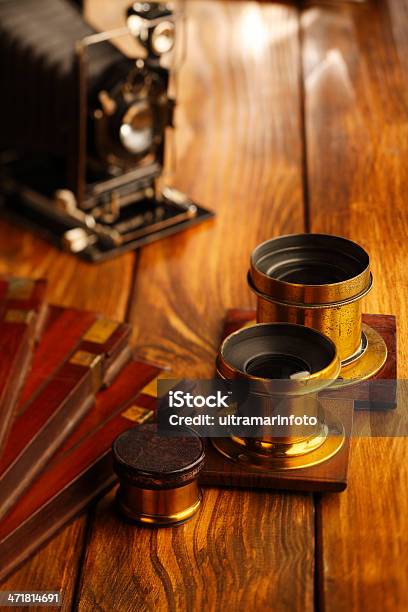 Equipamento De Fotografia Vintage - Fotografias de stock e mais imagens de Antiguidade - Antiguidade, Escritório em casa, Antigo