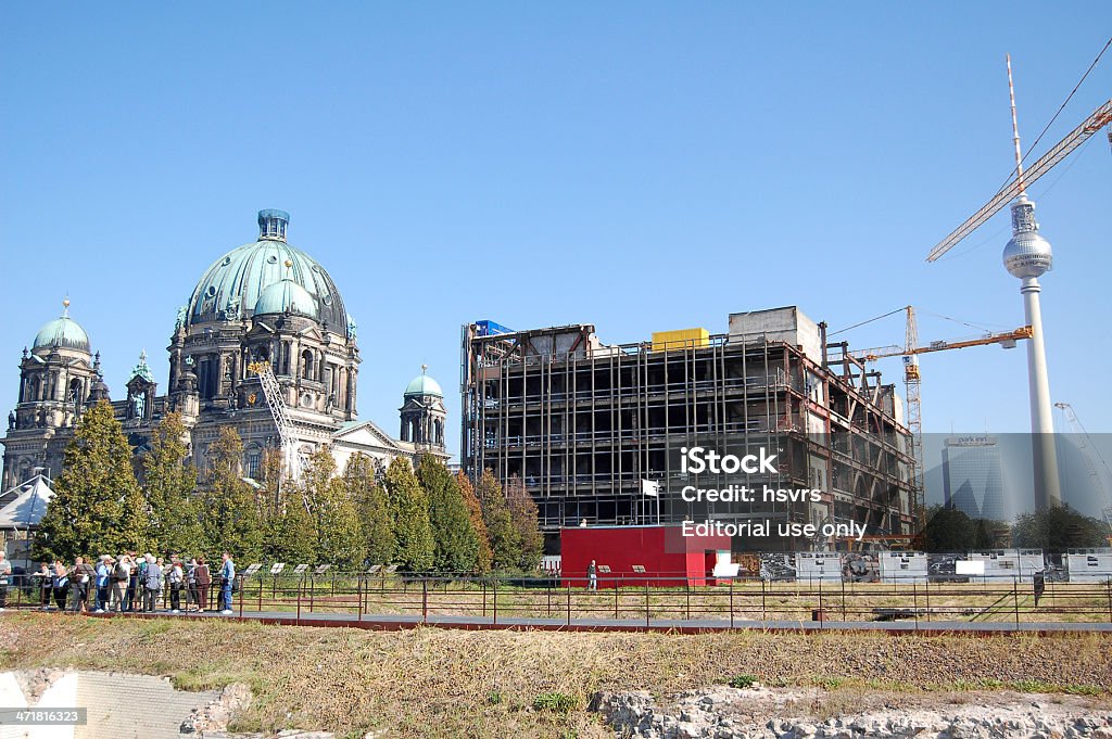 Demoler Palacio de la República en Berlín en Alexanderplatz - Foto de stock de 2007 libre de derechos