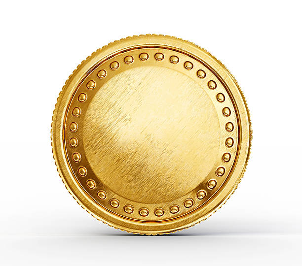 istock A pure gold coin with raises dots in a circle in it 471816473