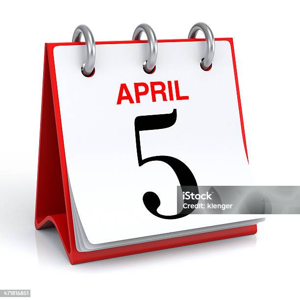 Calendário De Abril - Fotografias de stock e mais imagens de Abril - Abril, Calendário, Calendário de mesa