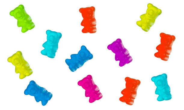 Gummy bears Different Gummy bears on isolated white background gummi bears photos stock pictures, royalty-free photos & images