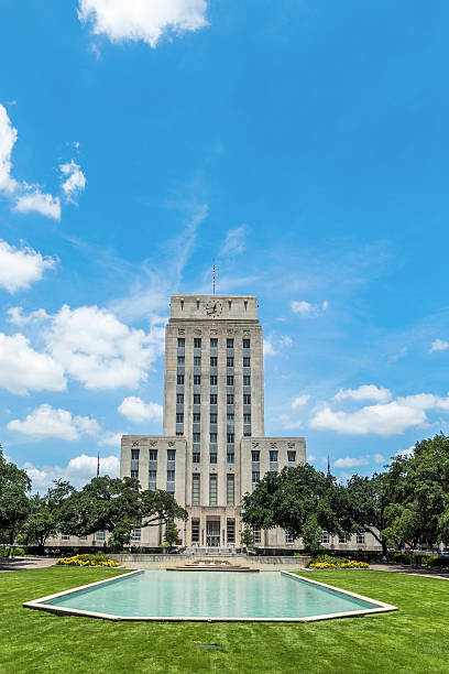 istock City Hall with Fountain and Flag 471818793
