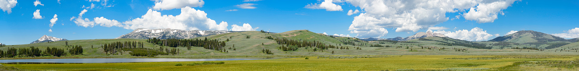 Gallatin Mountain Range view from Yellowstone National Park