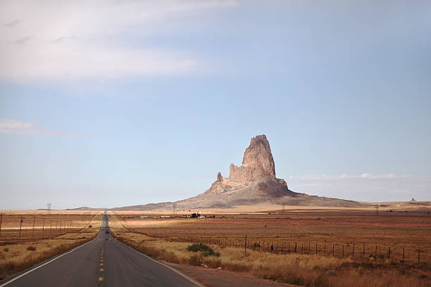 Great American road. Monument Valley in the red desert