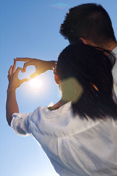 Young couple having fun in a park